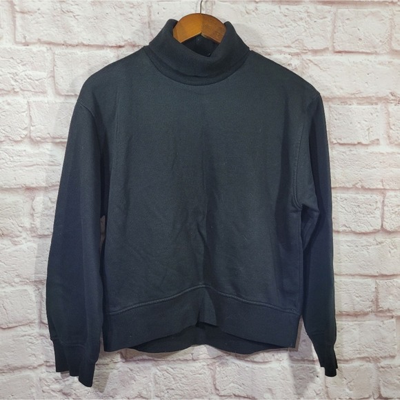 Zara Black Turtleneck Long Sleeve Basic Sweatshirt - Picture 1 of 11